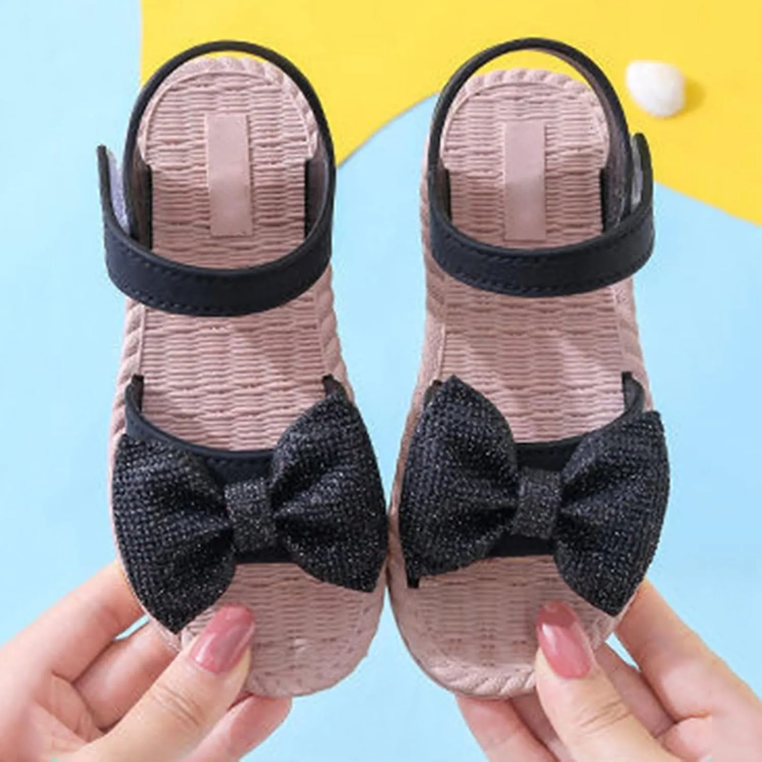 Kids Wrestling Shoes and Toddler Kids Infant Girls Soild Bowknot Princress Shoes Soft Sole Non Fry Sneakers