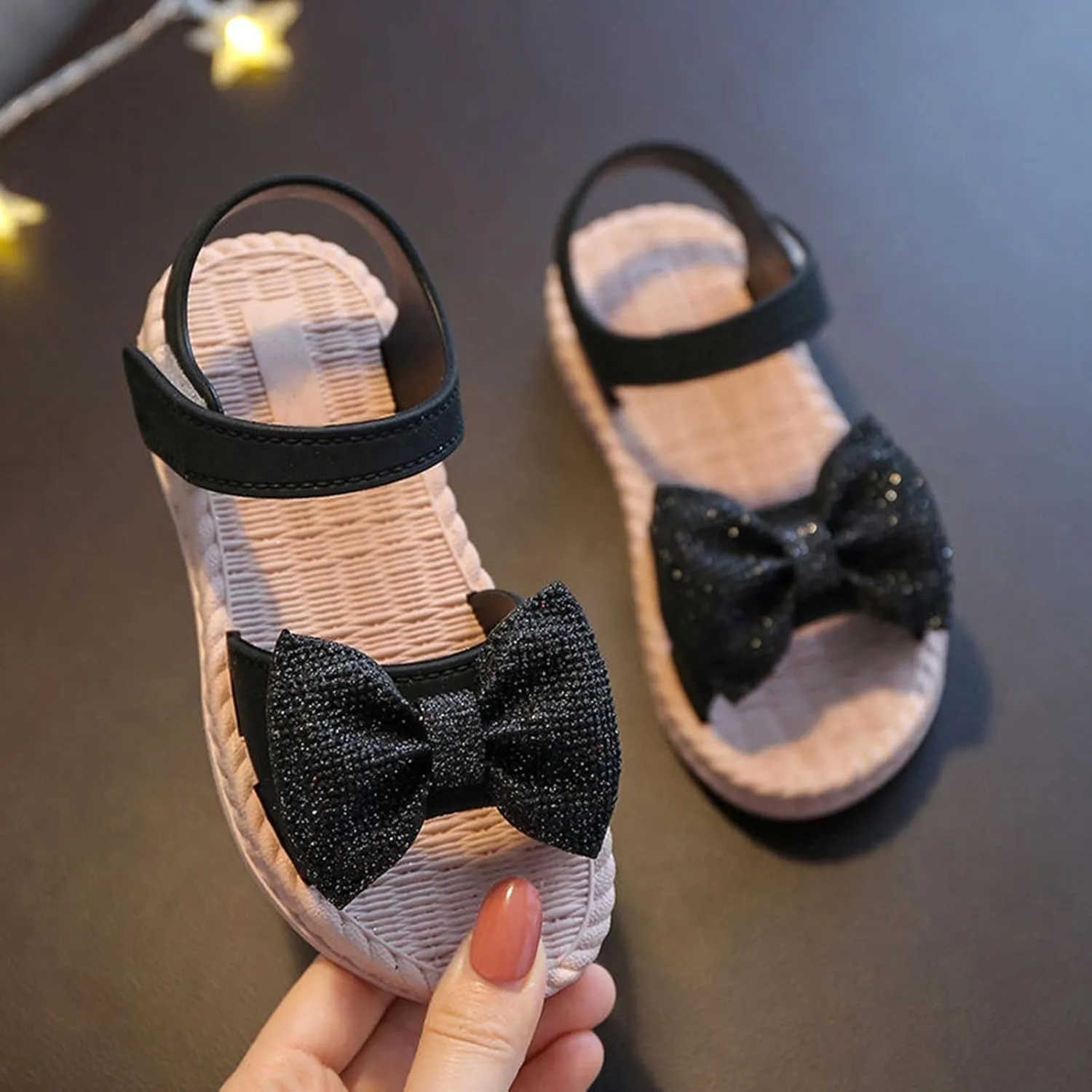 Kids Wrestling Shoes and Toddler Kids Infant Girls Soild Bowknot Princress Shoes Soft Sole Non Fry Sneakers