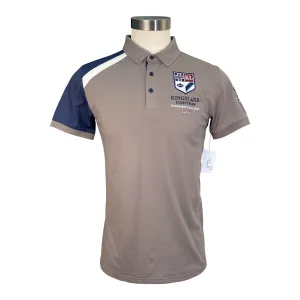 Kingsland 'Ifan' Men's Tech Pique Polo Shirt in Brown Iron - Men's Medium