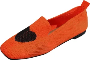 Ladies Casual Solid Color Love Mesh Breathable Fly Weave Shallow Mouth Flat Shoes Single Shoes Soybean Shoes Casual Shoes Arches Sandals