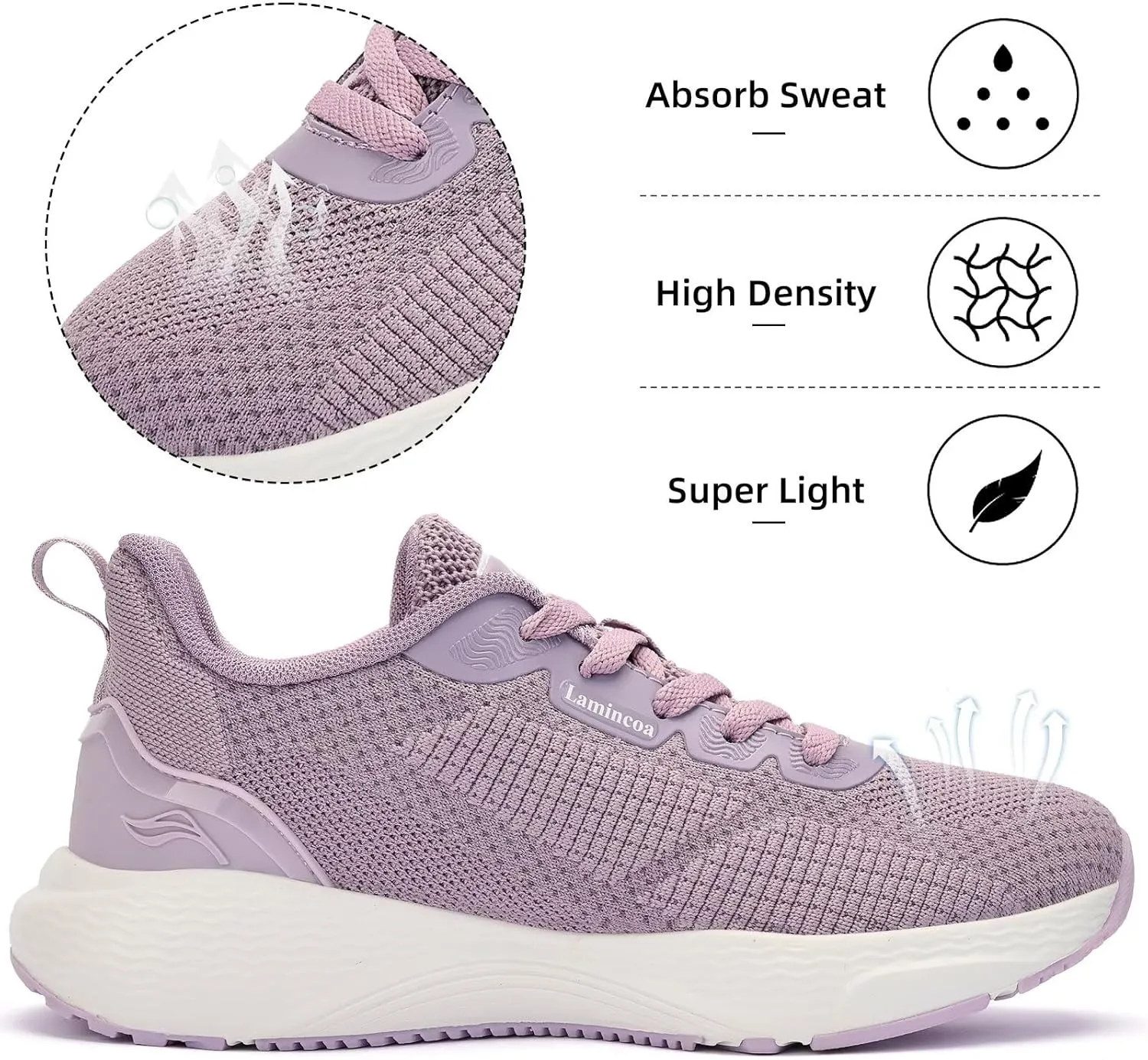 Lamincoa Women's Walking Lightweight Shoes Non Slip Running Sneakers Tennis Outdoor Workout Shoes for Women