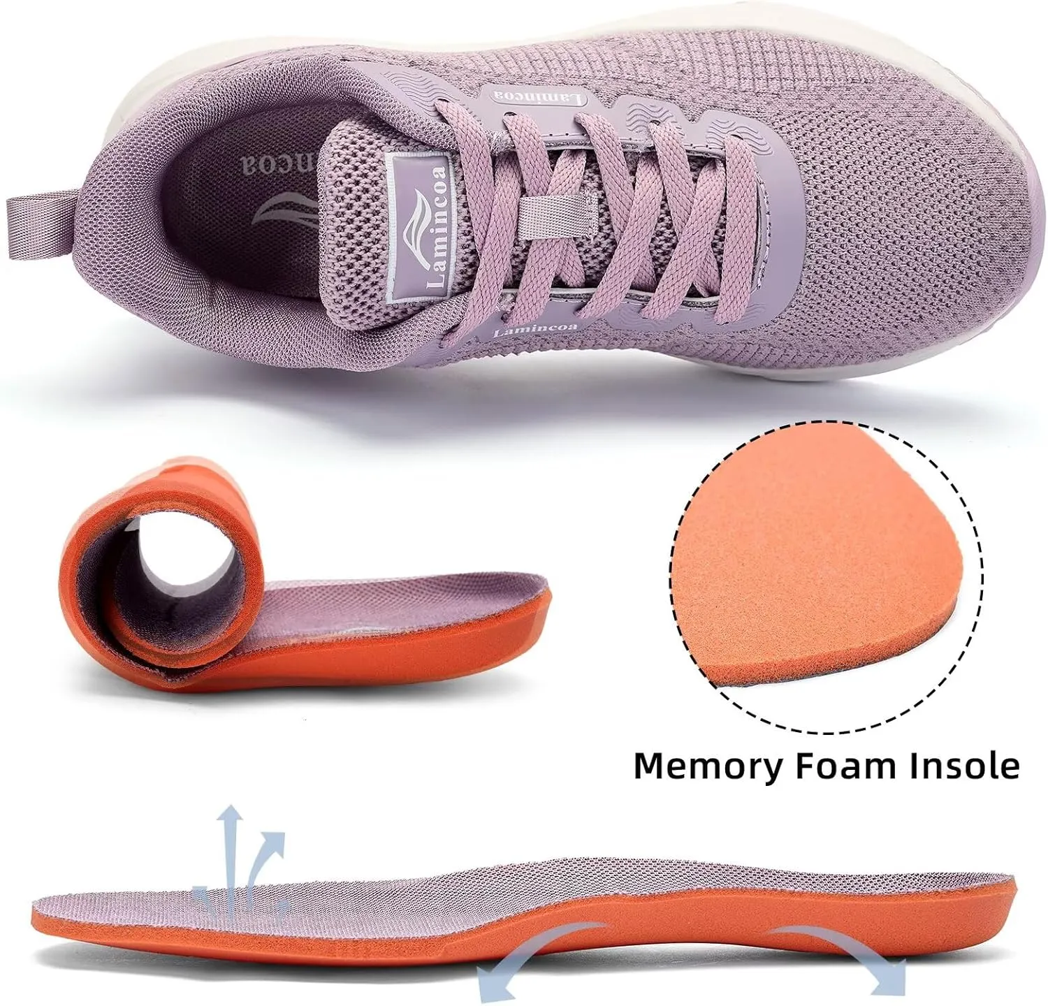 Lamincoa Women's Walking Lightweight Shoes Non Slip Running Sneakers Tennis Outdoor Workout Shoes for Women