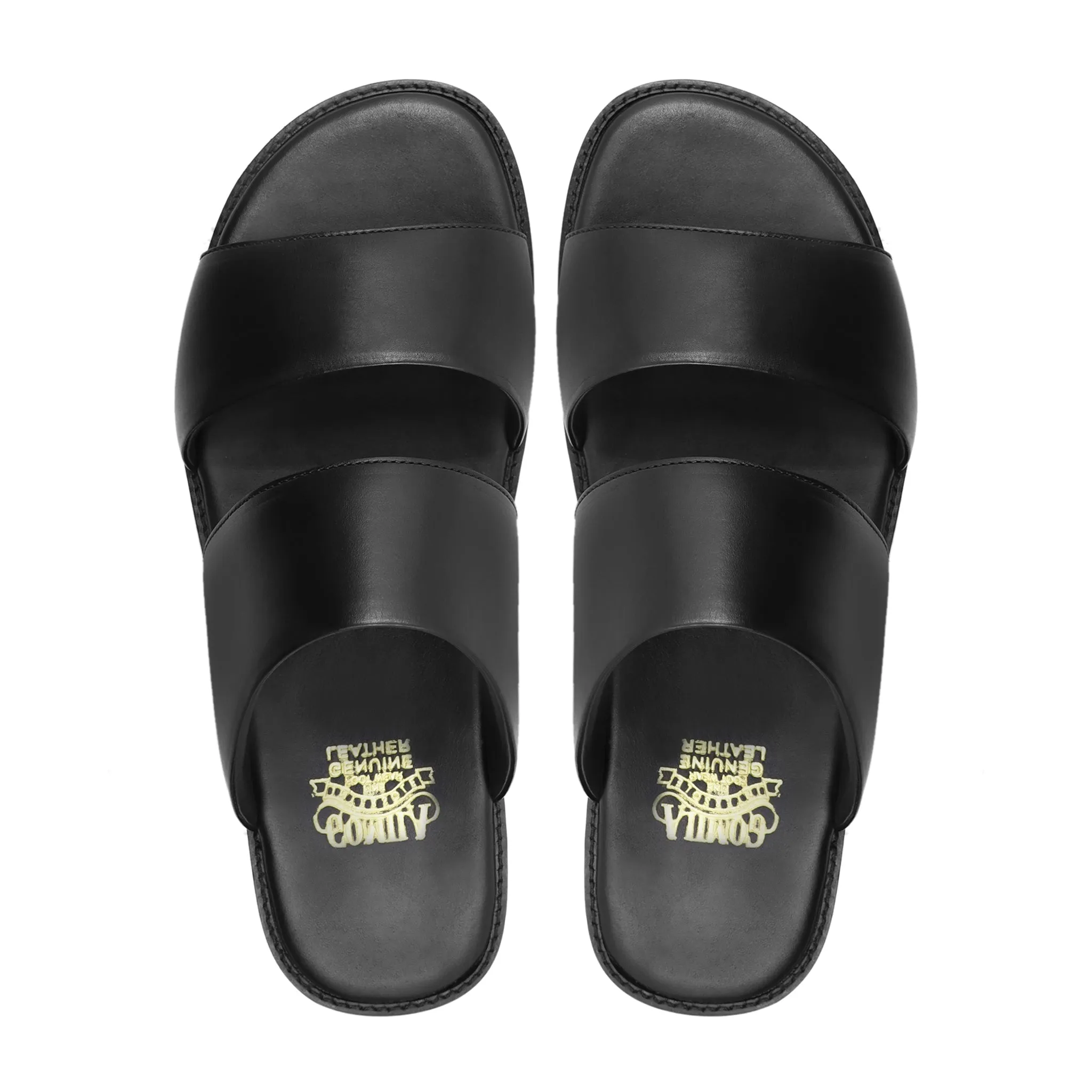 Laredo - Men's Black Calf Leather Slipper