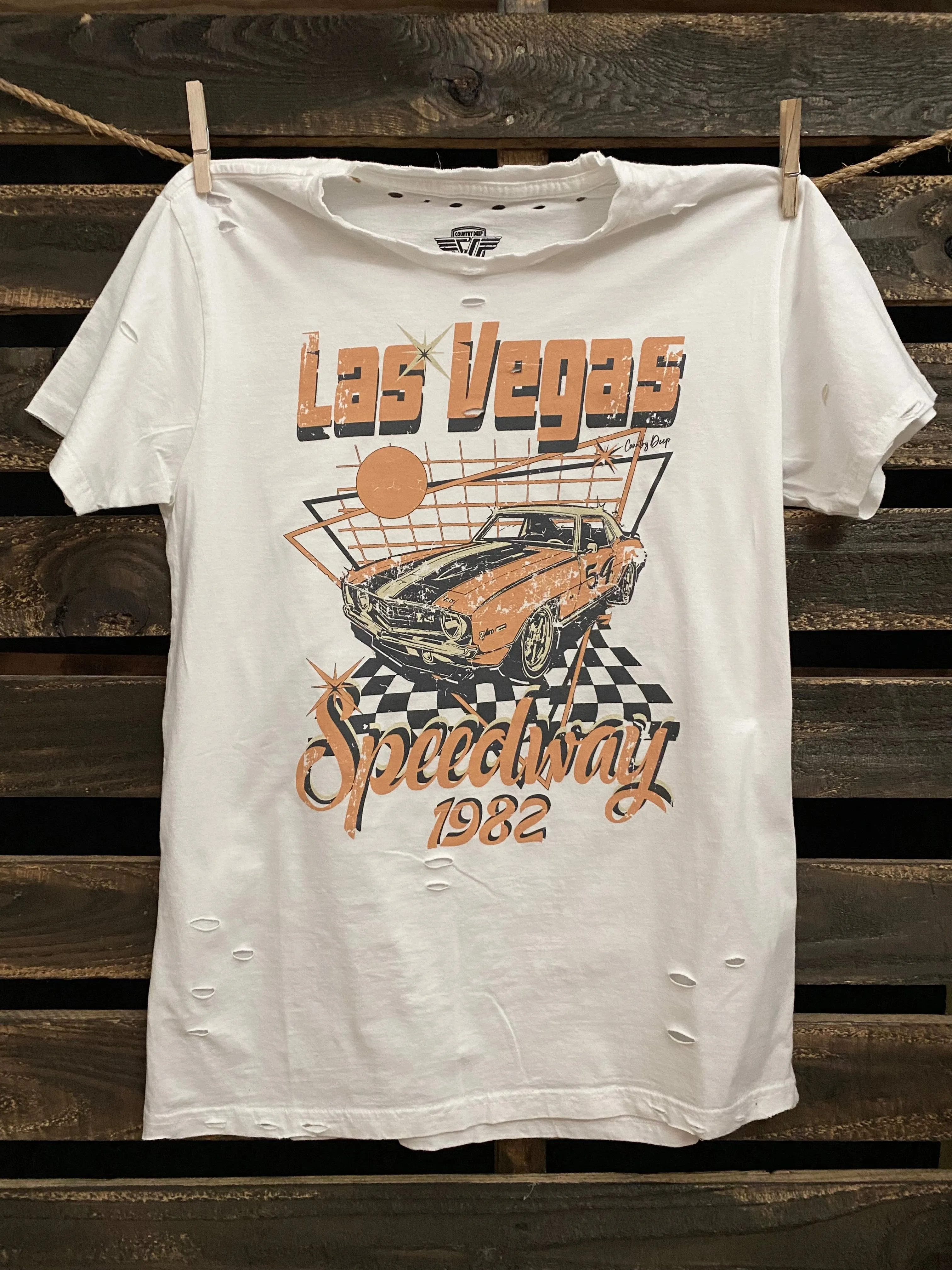 Las Vegas Speedway distressed 1980's vintage T shirt