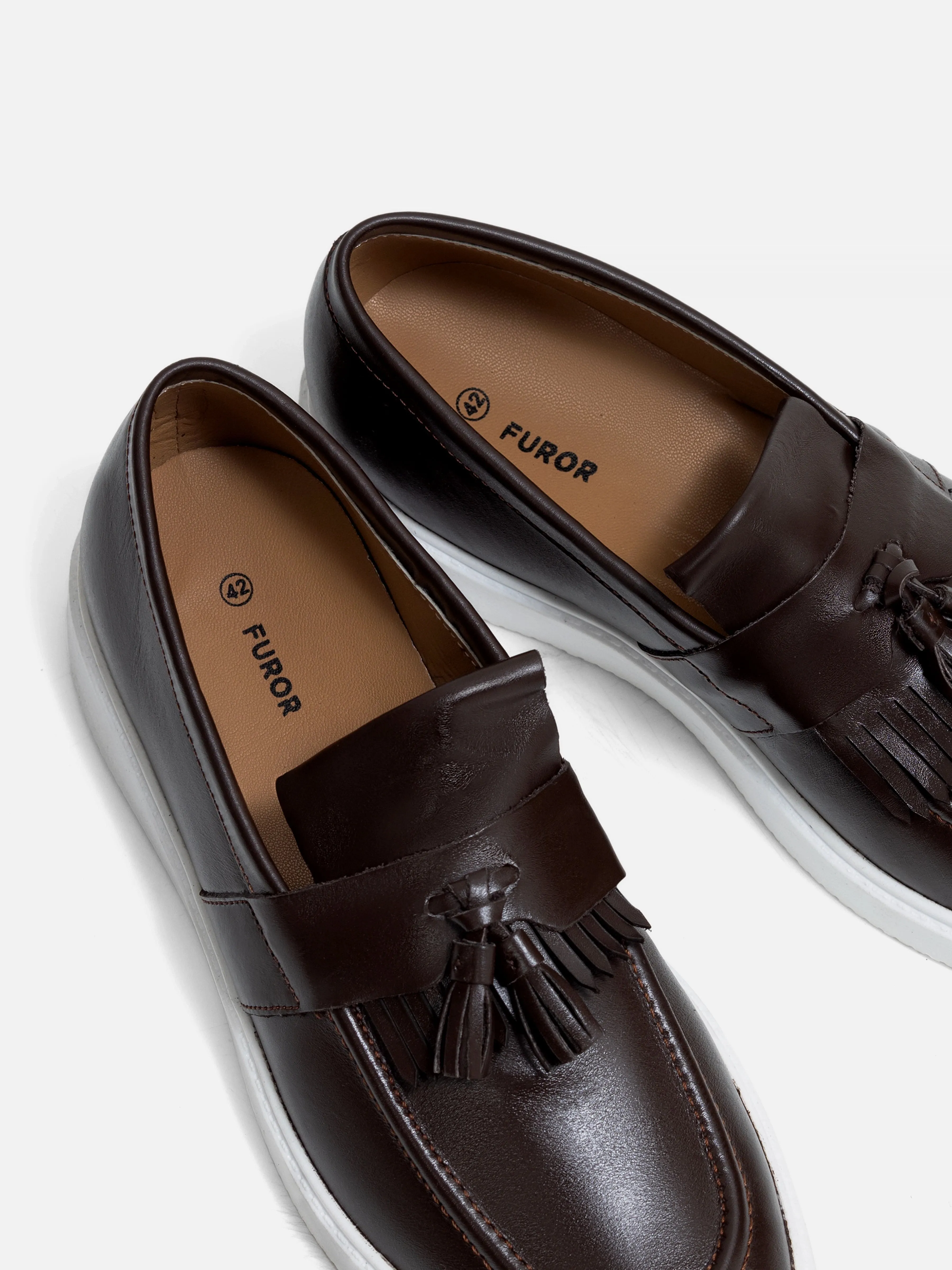 Leather Tassel Loafers - FAMS24-093