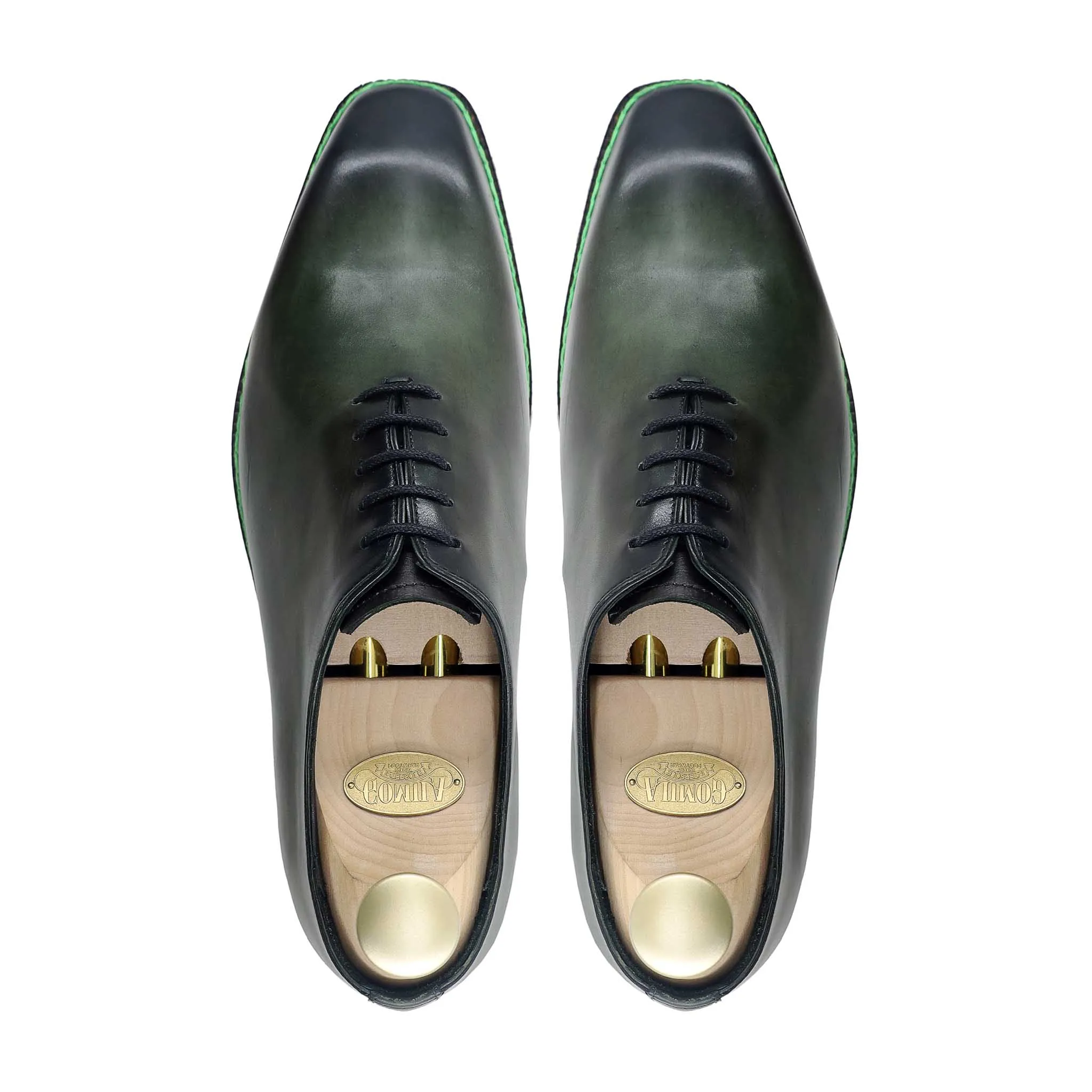 Lieksa - Men's Burnished Green Calf Leather Wholecut Shoe - Goodyear Welted