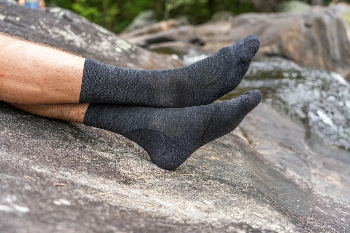 Light Hiker Micro Crew Hiking Sock - Black