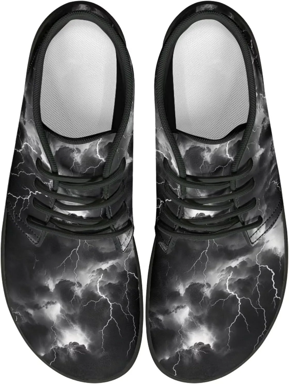Lightning Flame Print Men's Low Top Basketball Sneaker Lace Up Training Athletic Shoes for Boys