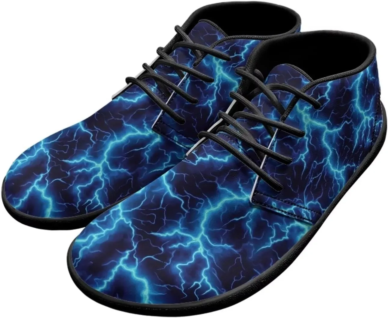 Lightning Flame Print Men's Low Top Basketball Sneaker Lace Up Training Athletic Shoes for Boys