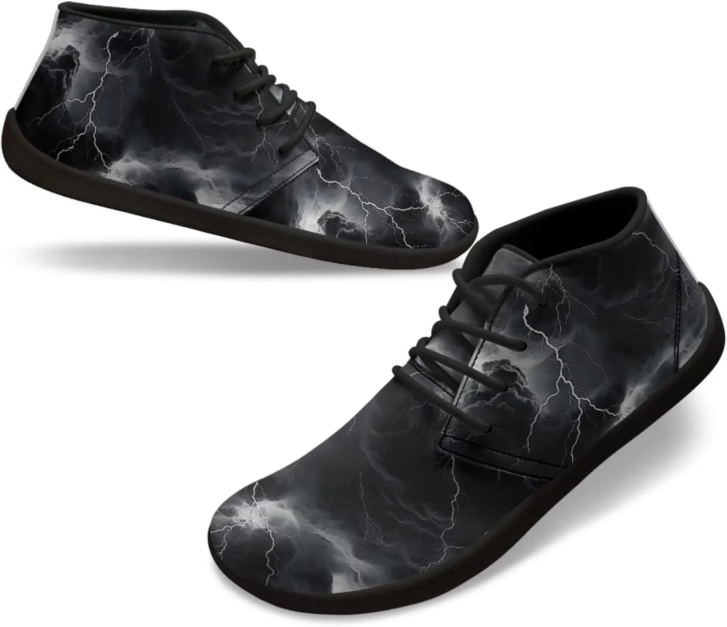 Lightning Flame Print Men's Low Top Basketball Sneaker Lace Up Training Athletic Shoes for Boys