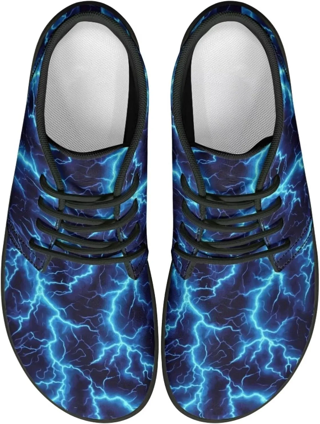 Lightning Flame Print Men's Low Top Basketball Sneaker Lace Up Training Athletic Shoes for Boys