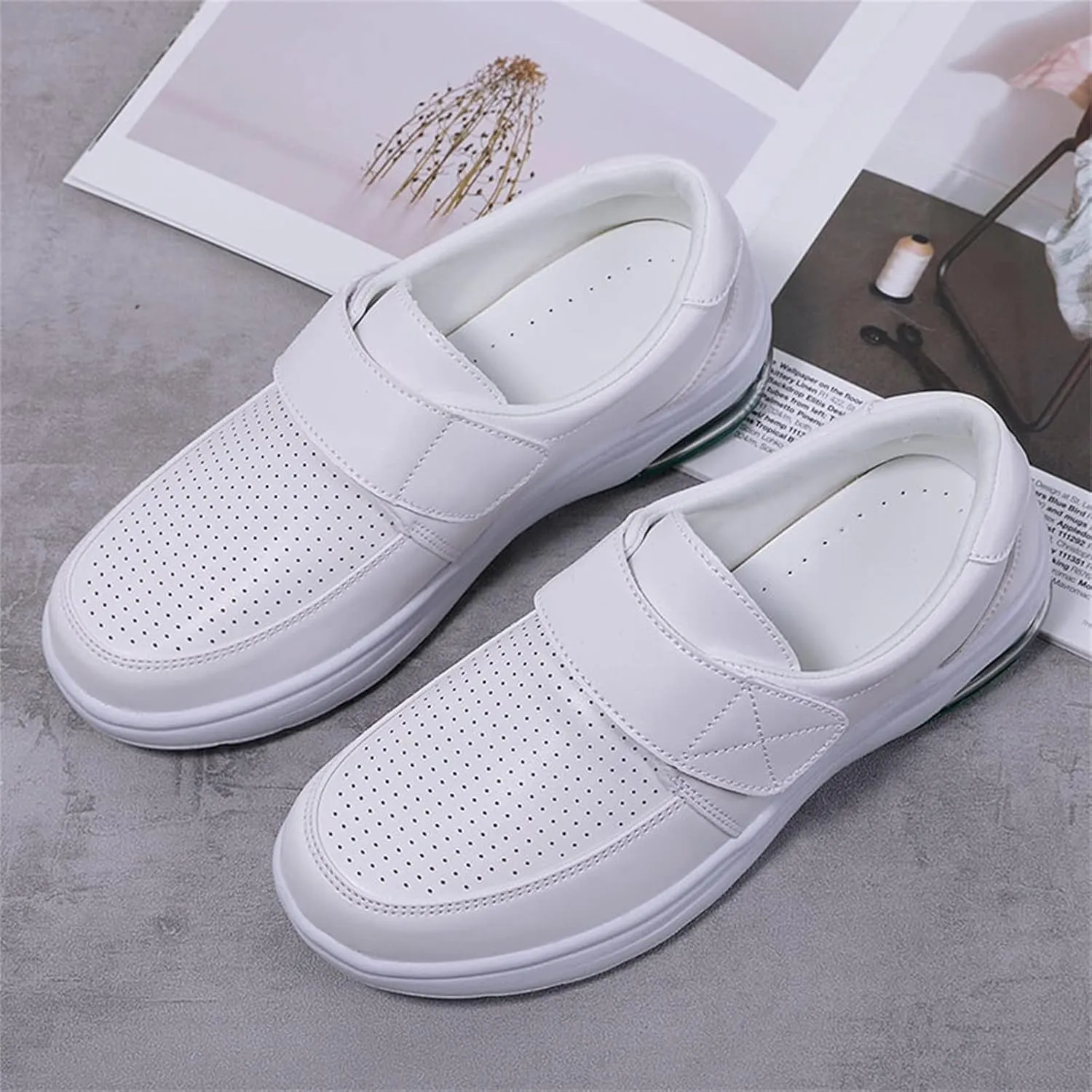 Lightweight Walking Shoes Cushion Casual Shoes Shoes Single Shoes Hook&Loop Women's Shoes Soft Bottom Women's