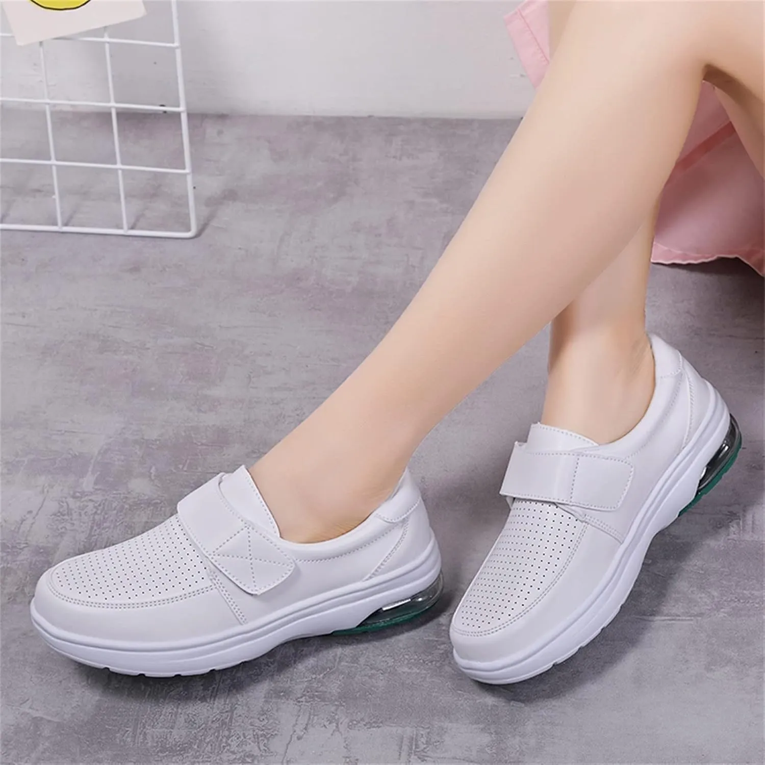 Lightweight Walking Shoes Cushion Casual Shoes Shoes Single Shoes Hook&Loop Women's Shoes Soft Bottom Women's