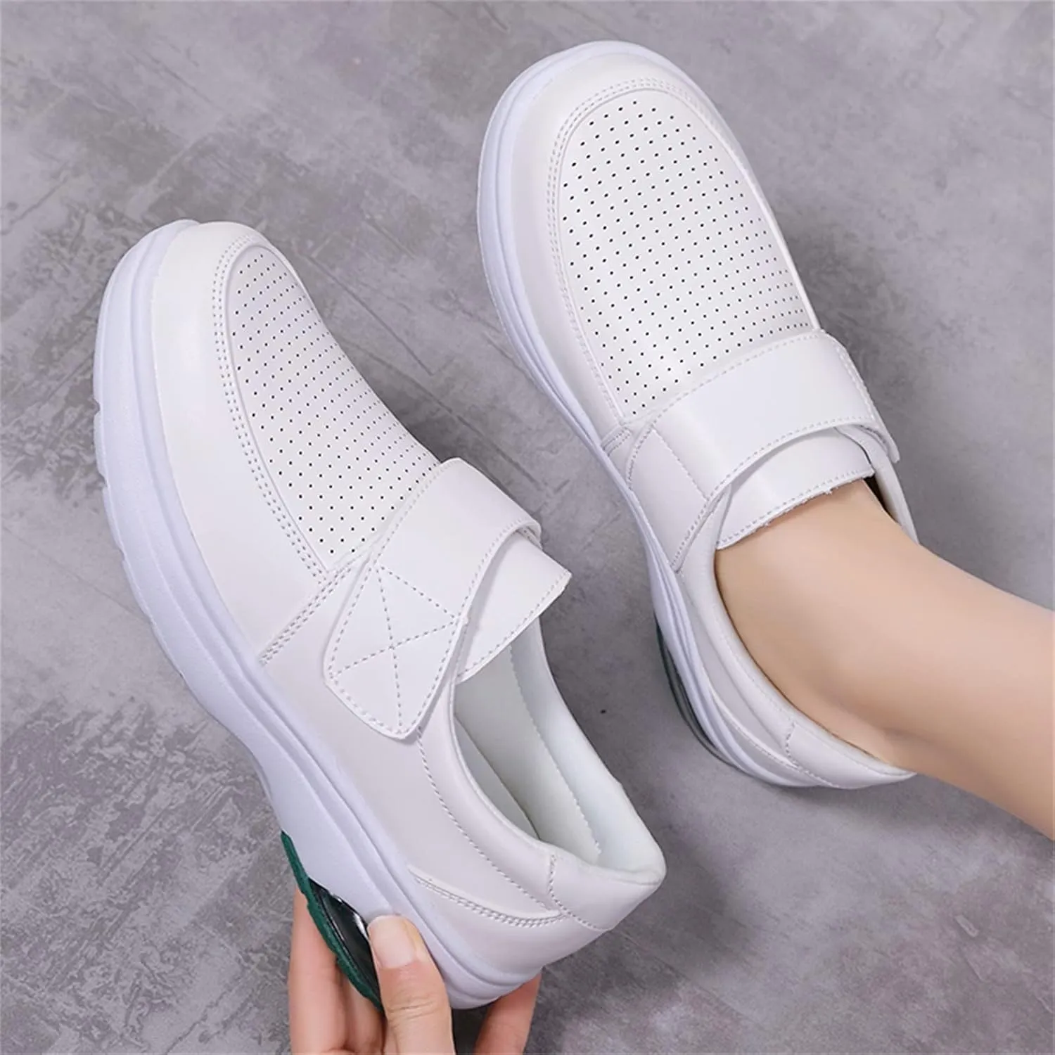 Lightweight Walking Shoes Cushion Casual Shoes Shoes Single Shoes Hook&Loop Women's Shoes Soft Bottom Women's