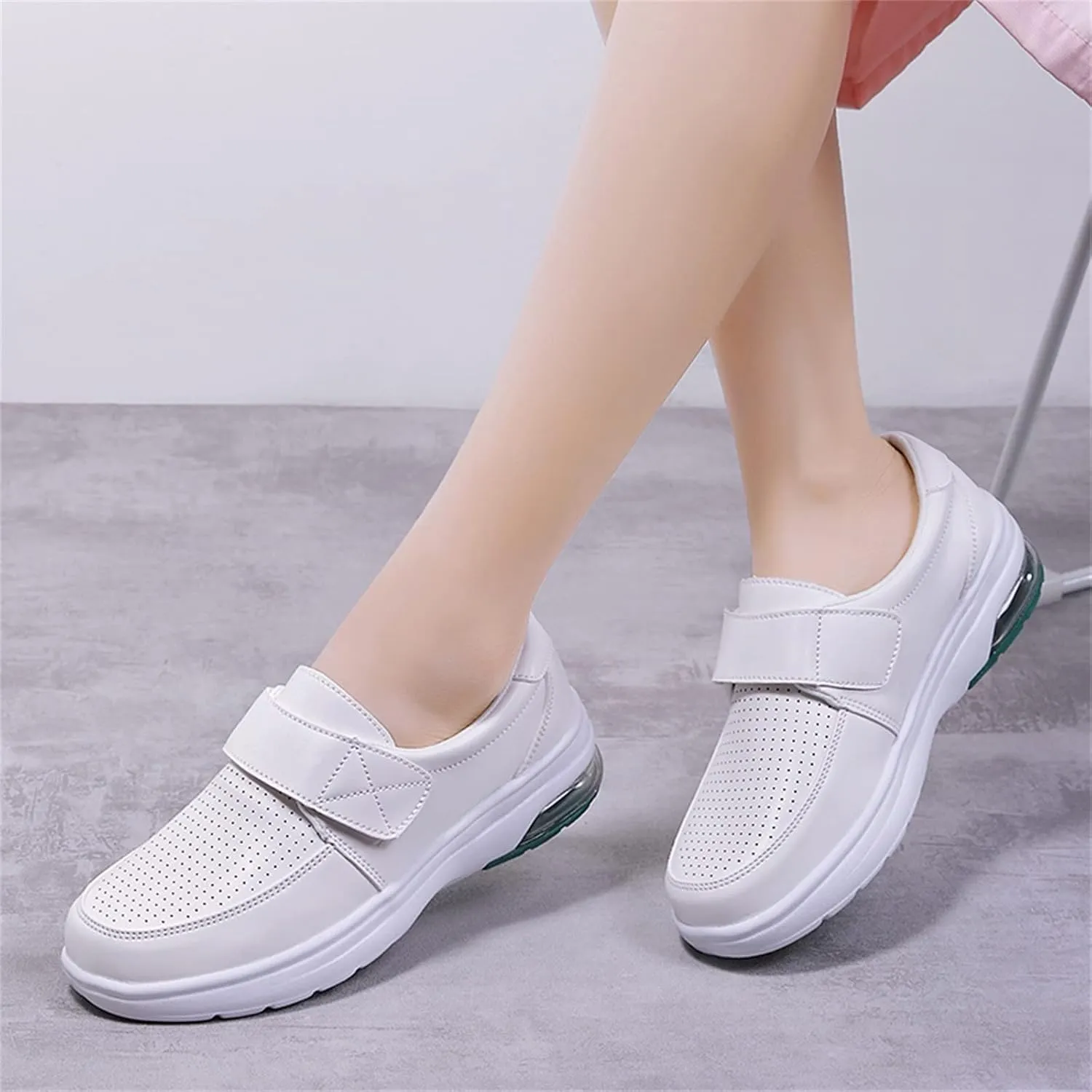 Lightweight Walking Shoes Cushion Casual Shoes Shoes Single Shoes Hook&Loop Women's Shoes Soft Bottom Women's