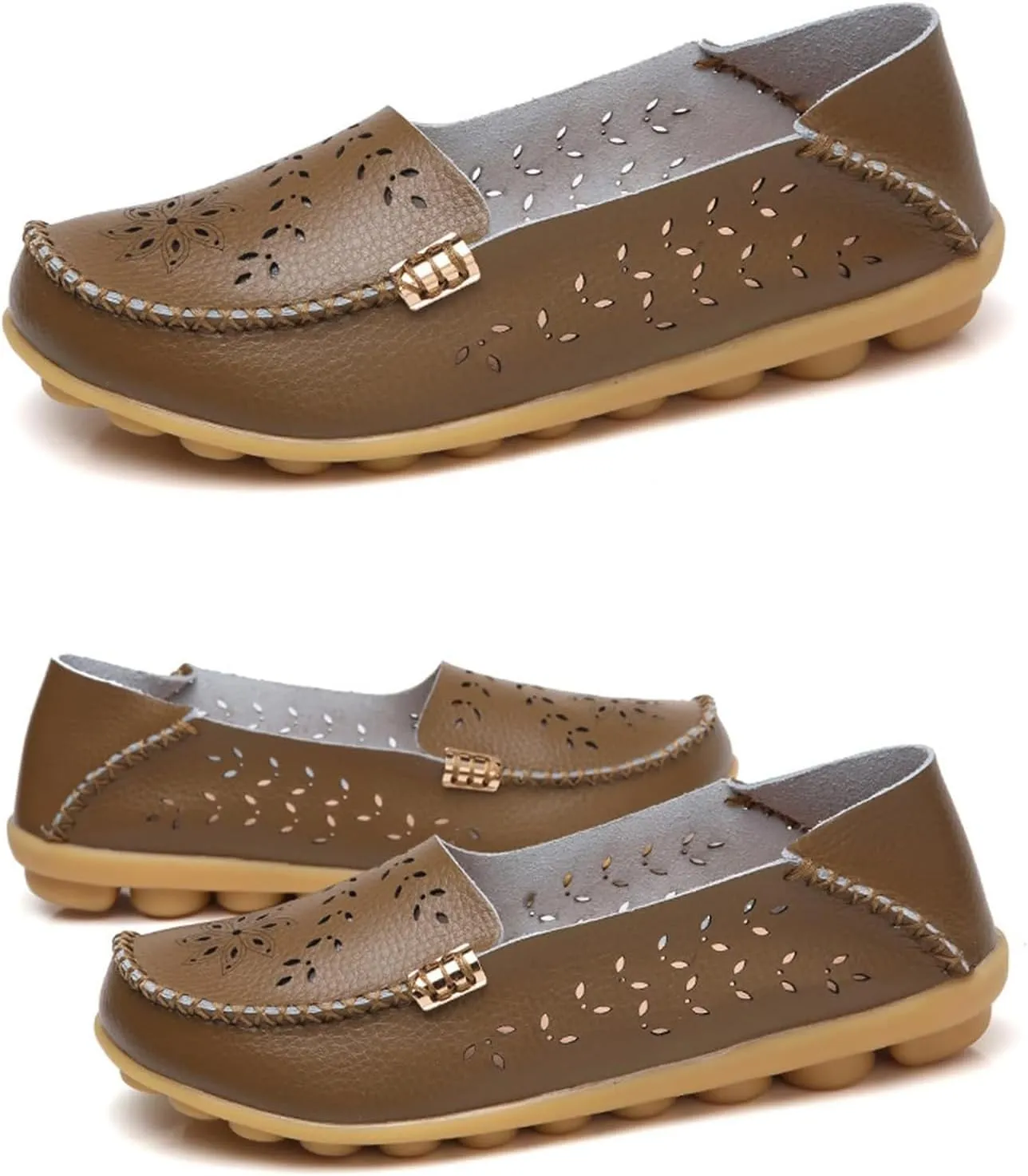 Loafer Casual Flats for Women Penny Comfort Slip On Shoes Wide Width Walking Orthopedic Loafers Comfortable Moccasins Breathable Lightweight Round Toe Nurse Loafer Driving Walking Flat Work Shoes