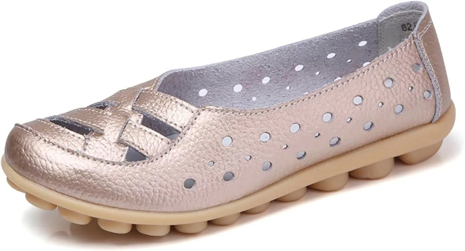 Loafer Casual Flats for Women Penny Comfort Slip On Shoes Wide Width Walking Orthopedic Loafers Comfortable Moccasins Breathable Lightweight Round Toe Nurse Loafer Driving Walking Flat Work Shoes
