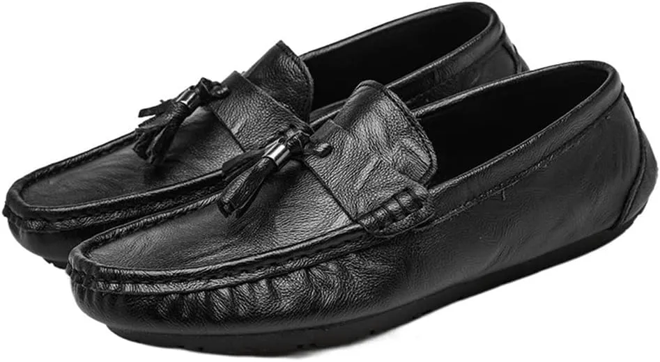 Loafers for Men Penny Loafers Solid Colors Tassel PU Leather Anti-Slip Flat Heel Comfortable Casual Prom Slip-on