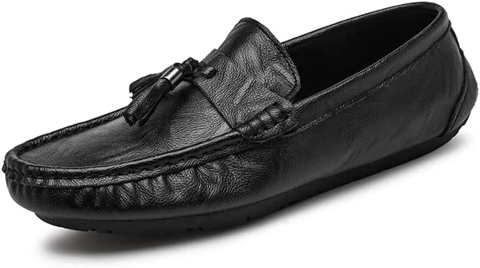 Loafers for Men Penny Loafers Solid Colors Tassel PU Leather Anti-Slip Flat Heel Comfortable Casual Prom Slip-on