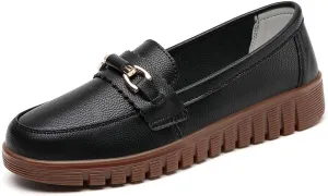 Loafers for Women Business Casual Shoes Comfortable & Lightweight Round Toe Penny Dressy Slip On Work Flats