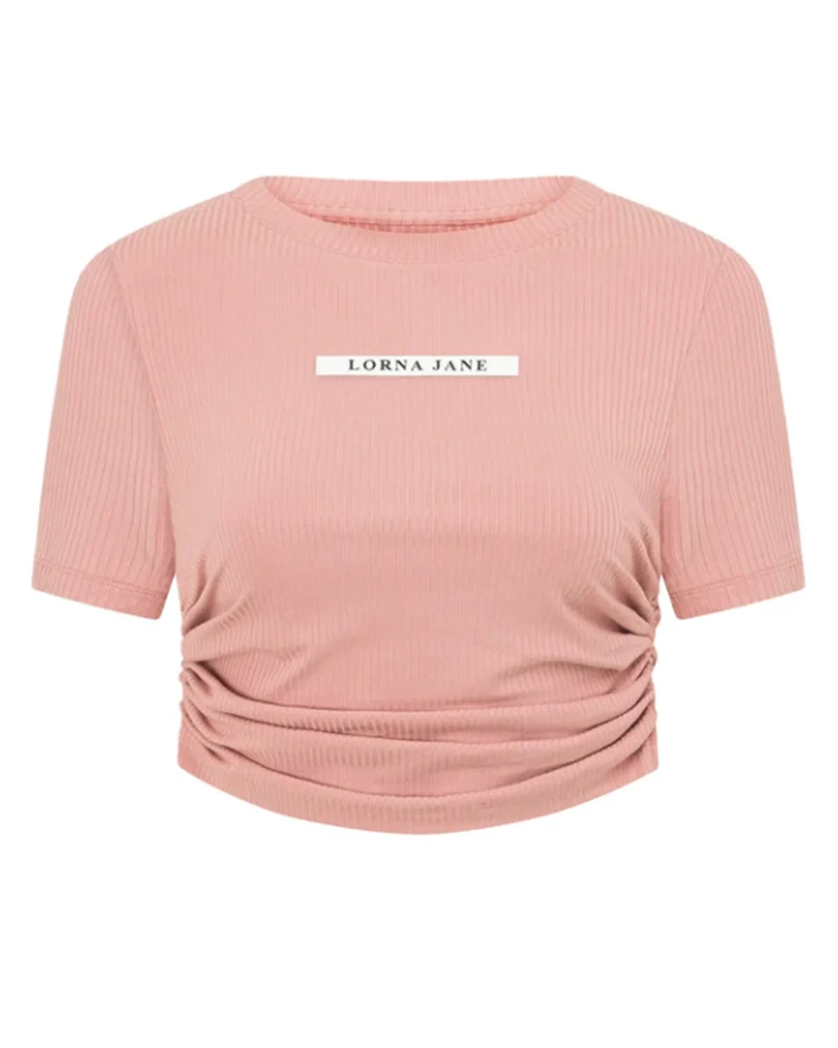 Lorna Jane Easy Adjust Rib Short Sleeve Top - Light Ash Rose