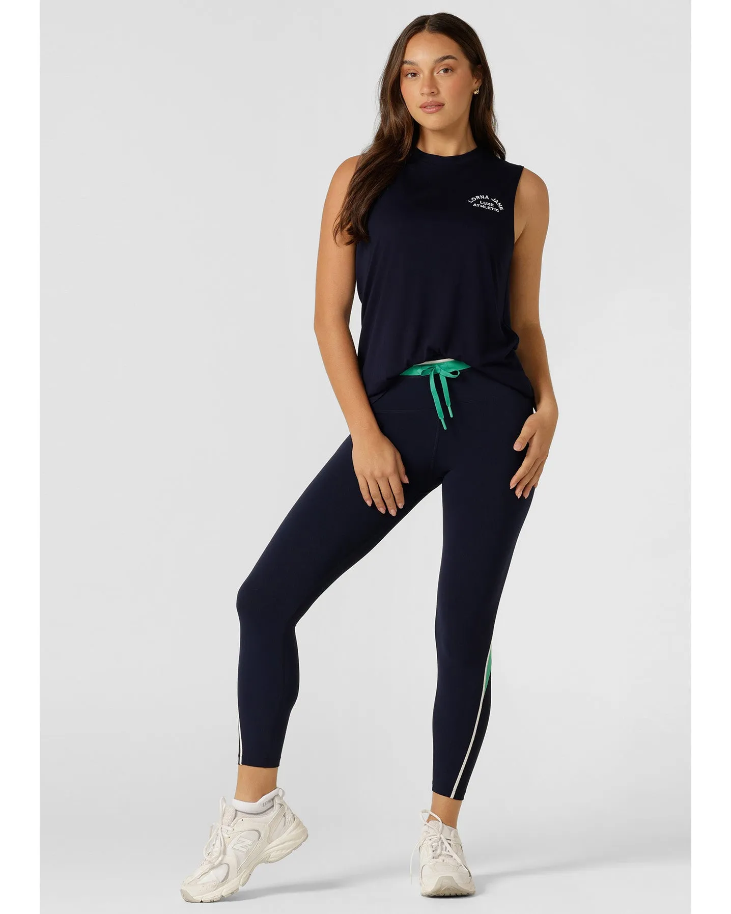 Lorna Jane Lotus Muscle Tank - French Navy