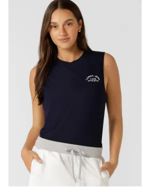 Lorna Jane Lotus Muscle Tank - French Navy