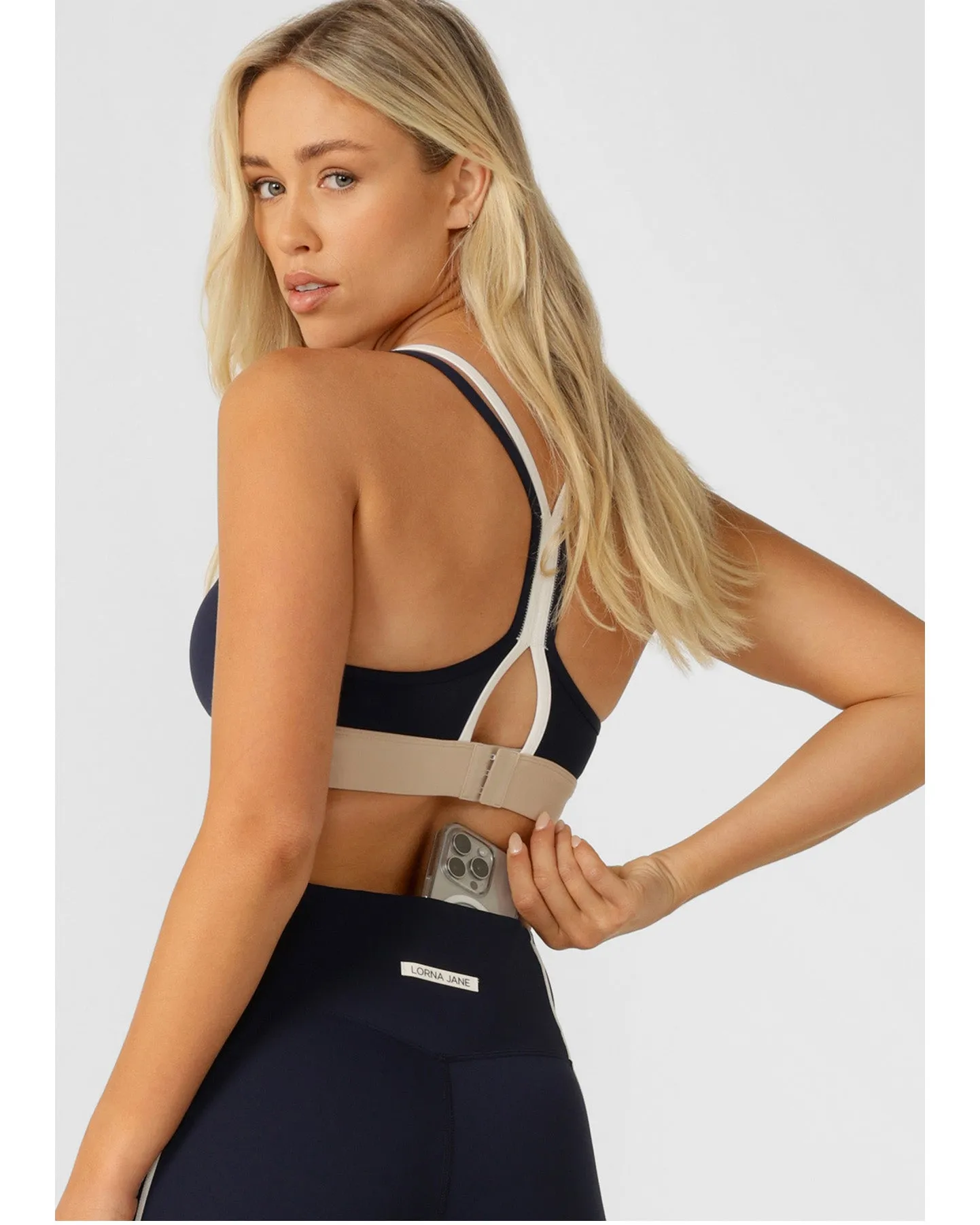 Lorna Jane Sunrise Circuit Sports Bra - French Navy