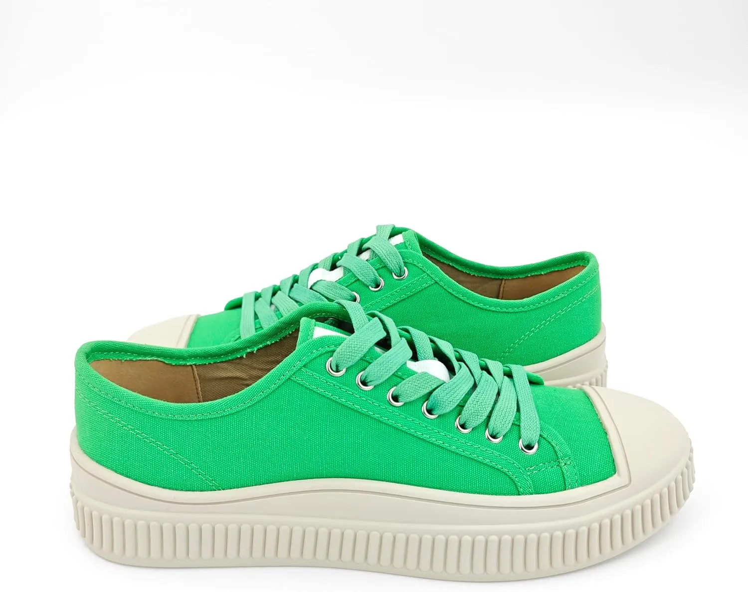 Low Top Fashion Canvas Sneakers for Women, Lace up Casual Walking Shoes