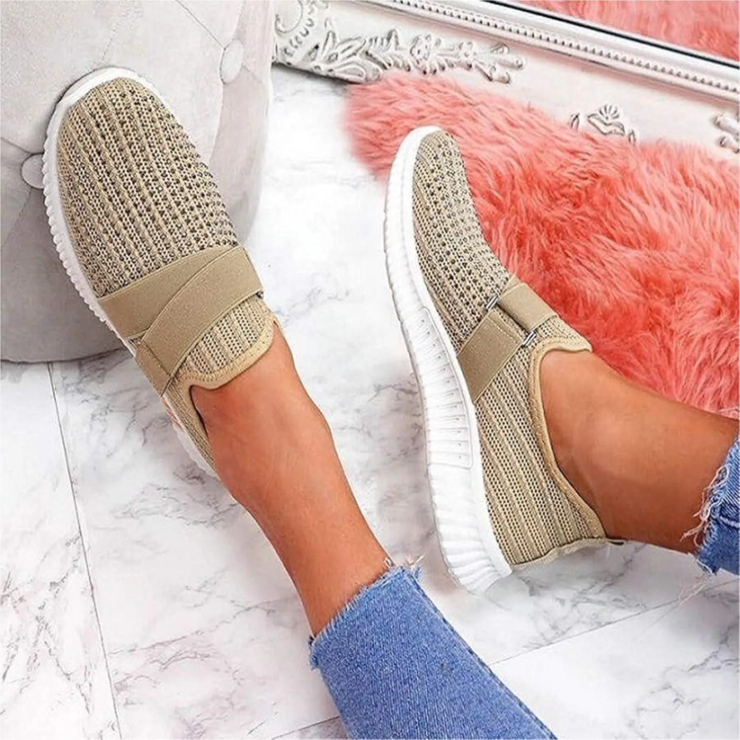 Low-Top Slip Ons Women's Fashion Sneakers Casual Womens Running Shoes Wide Width Women Shoes Casual Men's Fashion Sneakers Waterproof Tennis Shoe Trainers Shoe