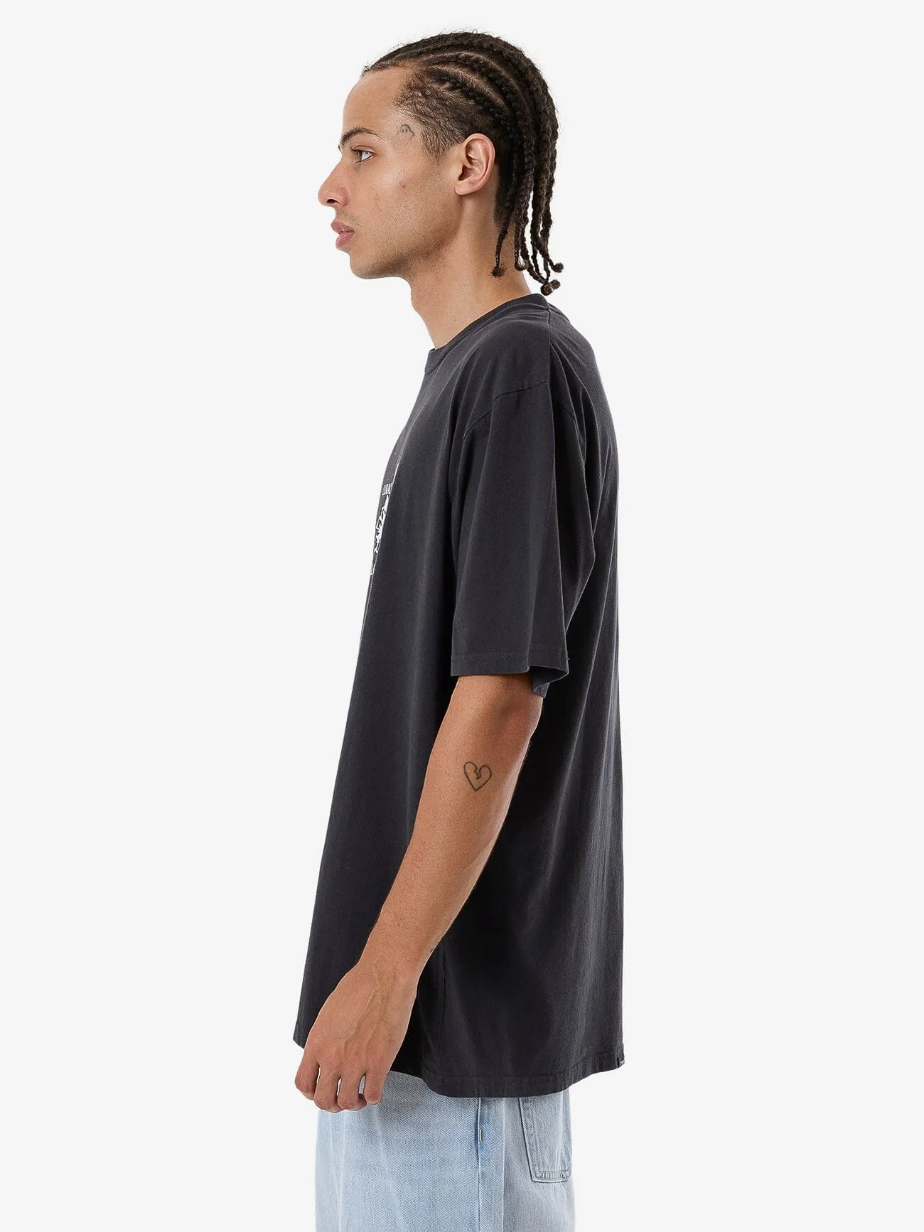 Lunacy Delusions Oversize Fit Tee - Washed Black