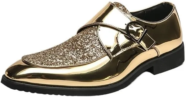 Luxury Business Formal Leather Shoes Men's Casual Suit Wedding Oxford Shoes Slip On Pointed Toe Bright Upper Loafers Shoes Shiny Shoes for Men