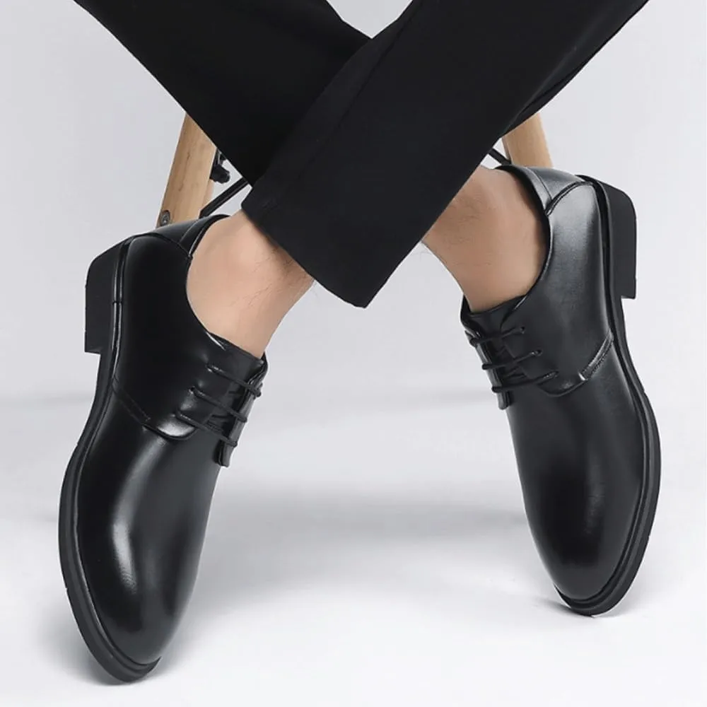 Luxury Formal Suit Leather Shoes Men's Lace-up Business Dress Shoes Comfortable Classic Office Oxfords