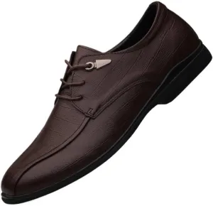 Luxury Mens Business Leather Shoes Fashionable Lace-up Office Dress Oxfords Shoes Vintage Elegant Low Top Loafers