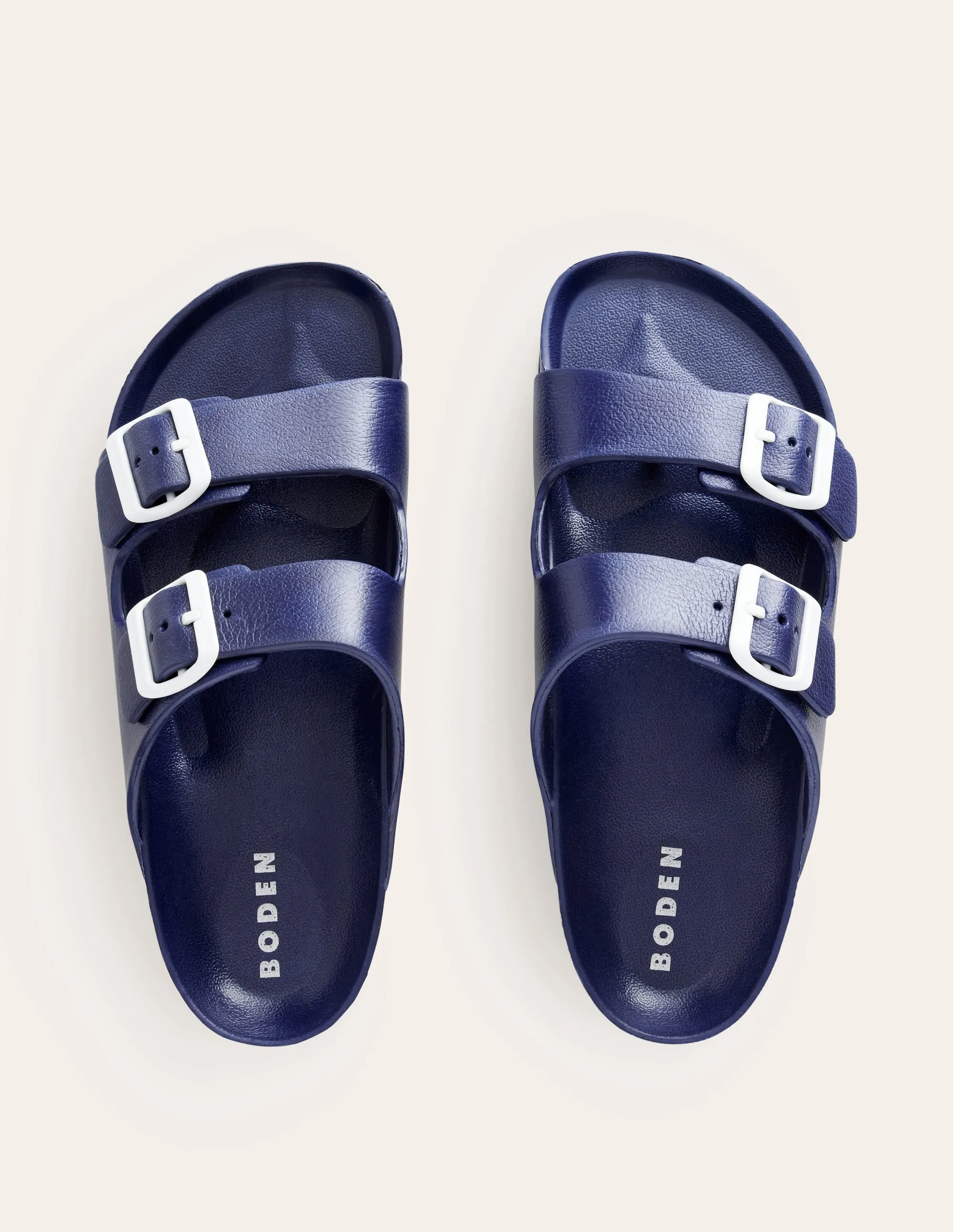Lyla Double Buckle Slide-Bright Blue