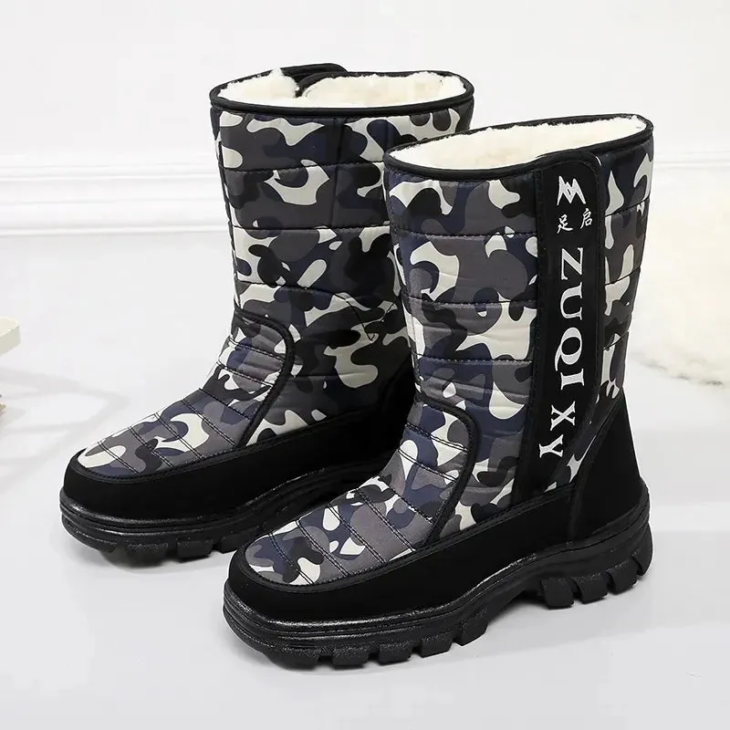 Men Boots platform snow boots.