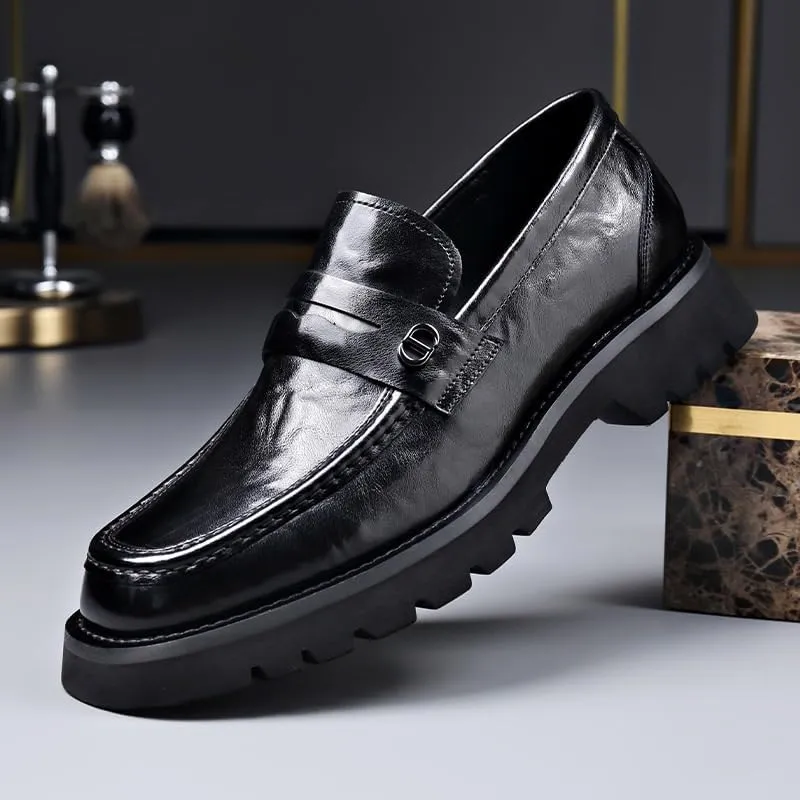 Men Business Casual Derby Shoes Men's Fashion Classic Slip On Low Oxfords Shoes Patent Leather Wingtip Brogue Dress Shoes(7.5) Black