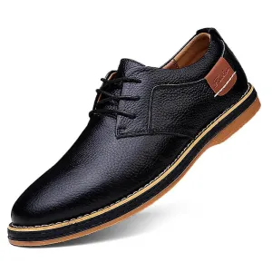Men Genuine Leather Dress Brogue Lace Up Italian Shoes