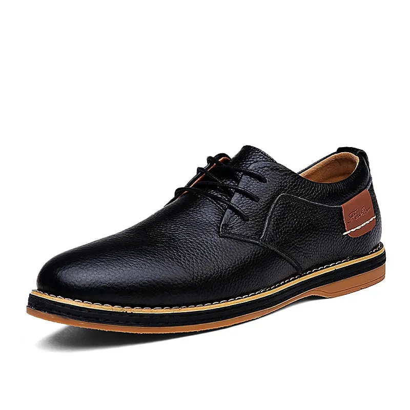 Men Genuine Leather Dress Brogue Lace Up Italian Shoes
