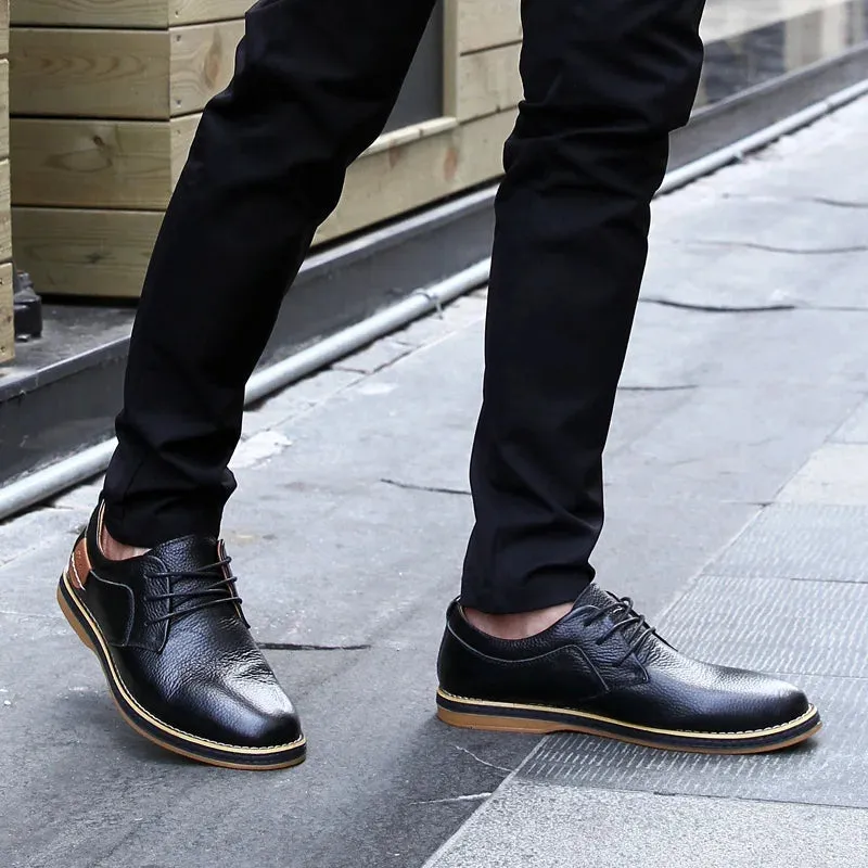 Men Genuine Leather Dress Brogue Lace Up Italian Shoes