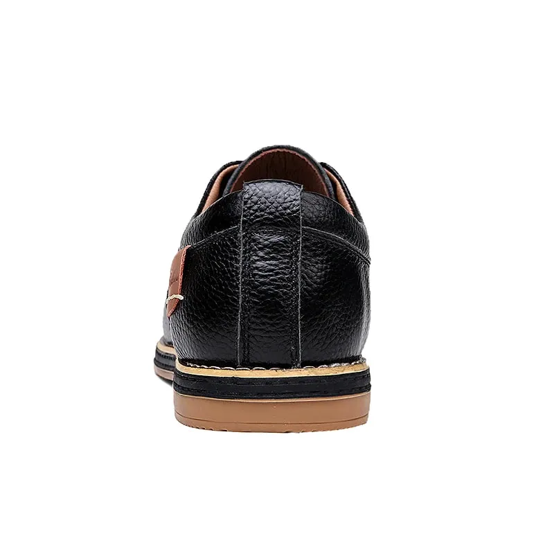Men Genuine Leather Dress Brogue Lace Up Italian Shoes