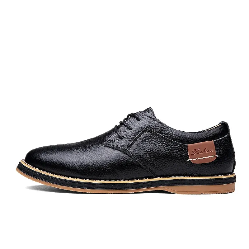 Men Genuine Leather Dress Brogue Lace Up Italian Shoes
