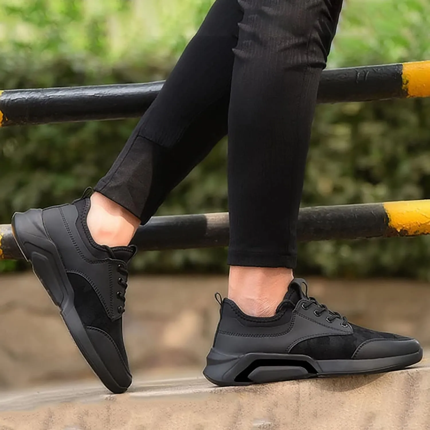 Men Low Top PU Casual Walking Shoes Youth Sports Shoes Running Breathable Travel Mens Business Sneaker