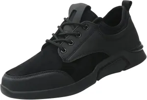 Men Low Top PU Casual Walking Shoes Youth Sports Shoes Running Breathable Travel Mens Business Sneaker