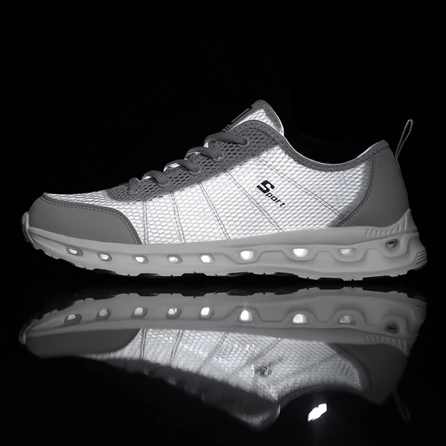 Men Sneakers New Pattern Mesh in Summer Breathable Comfortable Fashionable Simple Large Casual Sports Sneaker Sole Men