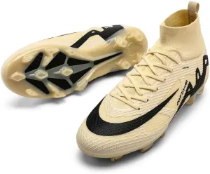 Men's & Women's High-Top Soccer Cleats, Yellow, All Seasons, Solid, Modern, Adult & Big Kid, Unisex, Athletic Shoes, Soccer Shoes