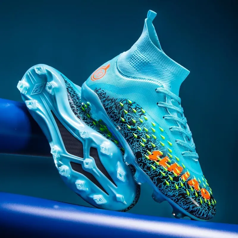 Men's & Women's High-Top Soccer Cleats, Yellow, All Seasons, Solid, Modern, Adult & Big Kid, Unisex, Athletic Shoes, Soccer Shoes