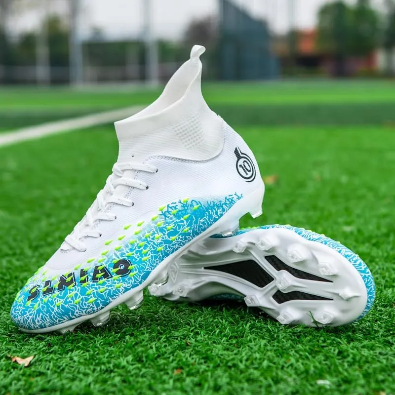 Men's & Women's High-Top Soccer Cleats, Yellow, All Seasons, Solid, Modern, Adult & Big Kid, Unisex, Athletic Shoes, Soccer Shoes