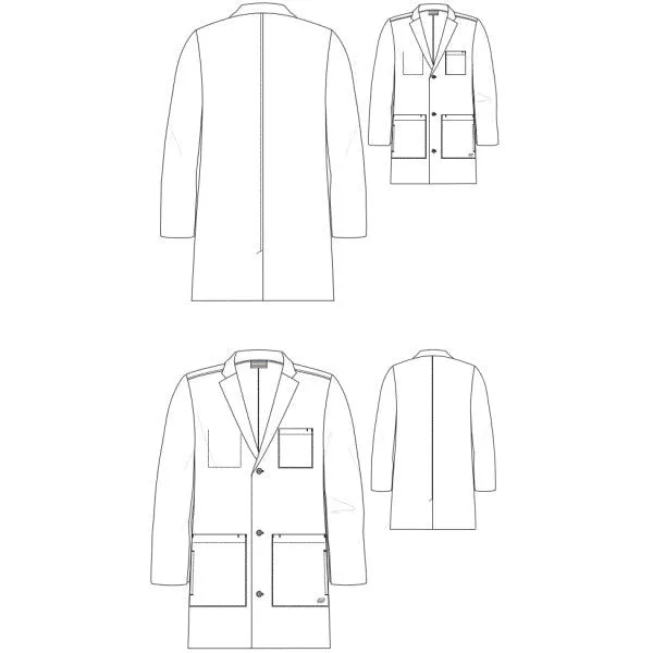 Men's Antimicrobial Lab Coat with 4-Way Stretch