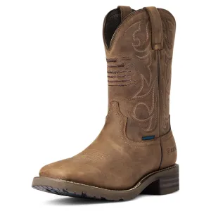 MEN'S Ariat 10038354 Hybrid Patriot Waterproof Western Boot